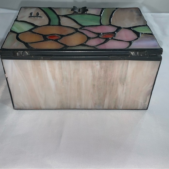 STAINED GLASS Judaica Hebrew Symbol JEWELRY BOX trinket box - Picture 10 of 11